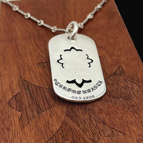 Chrome Hearts Cross Military Card Pendant Necklace - Picture 7 of 7